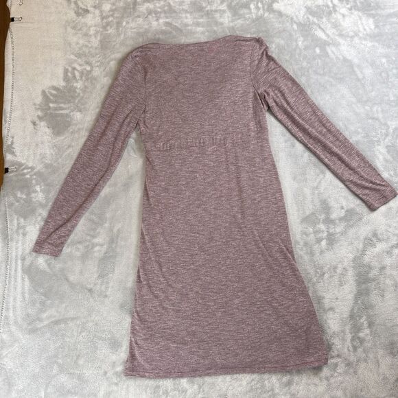 Athleta Wrap-It-Up Dress Women’s Small Pink Heathered Long Sleeve Casual - Picture 8 of 8